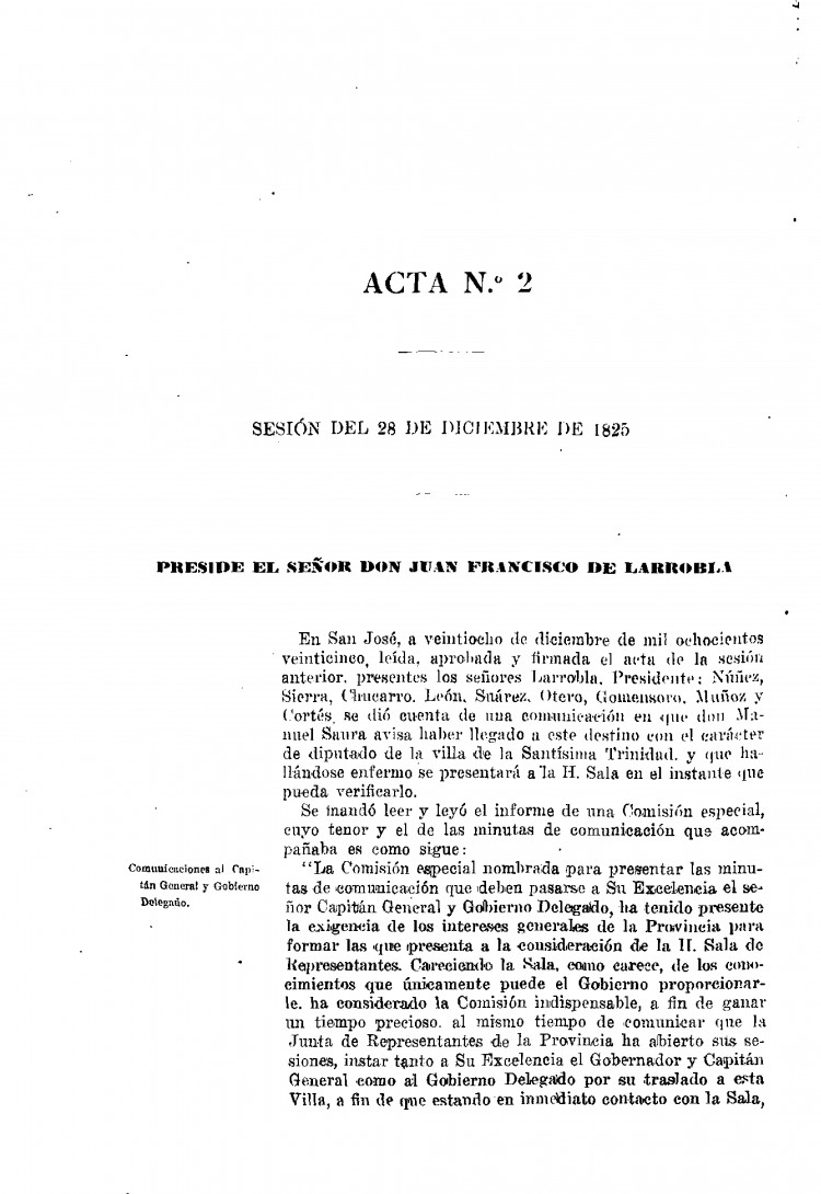 DIARIO DE SESIONES DE LA HONORABLE CAMARA DE REPRESENTANTES DE LA PROVINCIA ORIENTAL del 28/12/1825